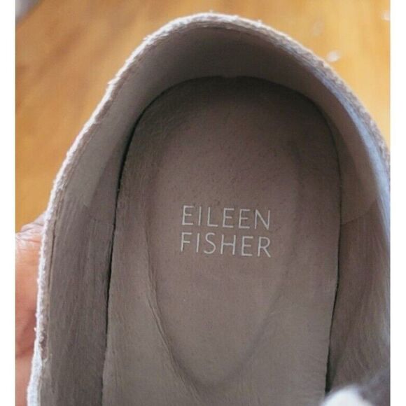 Eileen Fisher Tan and Gray Casual Sneakers with Canvas Upper - Picture 4 of 10